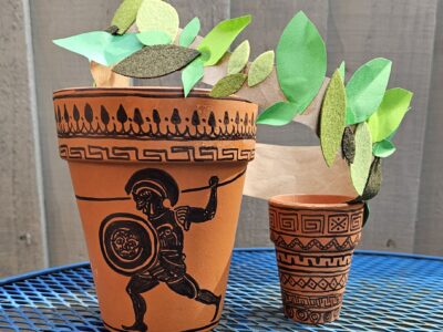 Examples of craft activities from the Ancient Greeks event